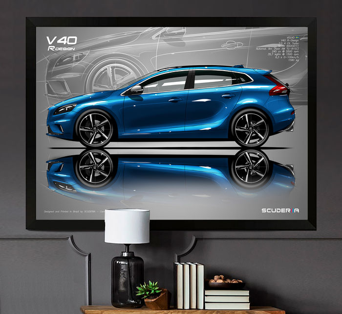 QUADRO DECORATIVO VOLVO V40 R DESIGN 2.0 TURBO 245cv - SIDE STREET