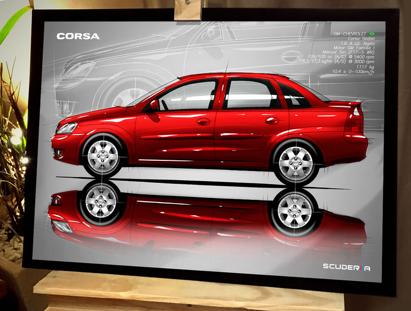 Thumbnail: QUADRO DECORATIVO CHEVROLET CORSA SEDAN 1.8 4P -SIDE STREET