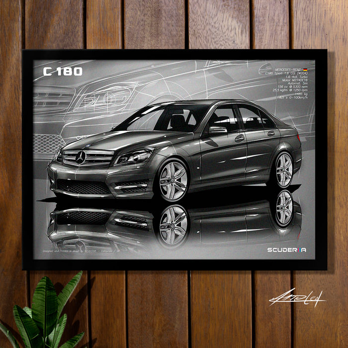 Thumbnail: QUADRO DECORATIVO MERCEDES-BENZ C180 250 1.6 CGI W204 FACELIFT  - PERSPECTIVE