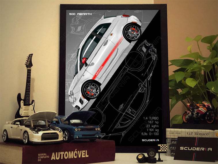 Thumbnail: QUADRO DECORATIVO FIAT 500 ABARTH 1.4 TURBO 167 cv - GRADIENT STREET