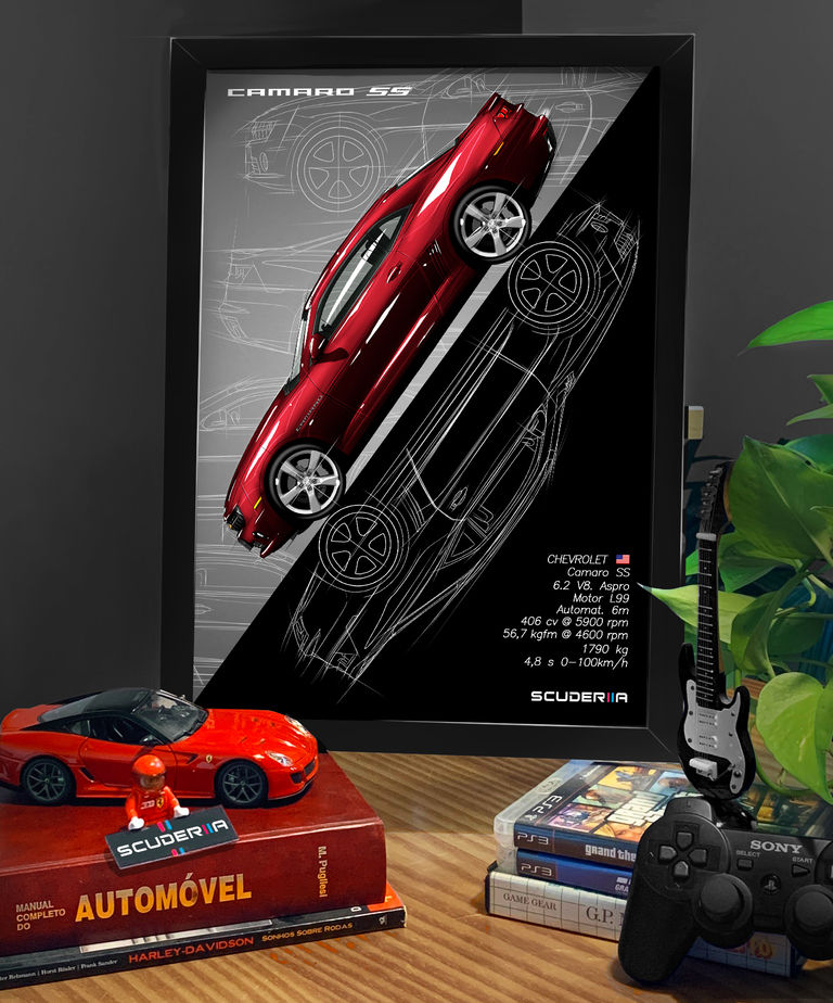 Thumbnail: QUADRO DECORATIVO CHEVROLET CAMARO SS 6.2 V8 406cv 2010-2013 - GRADIENT STREET