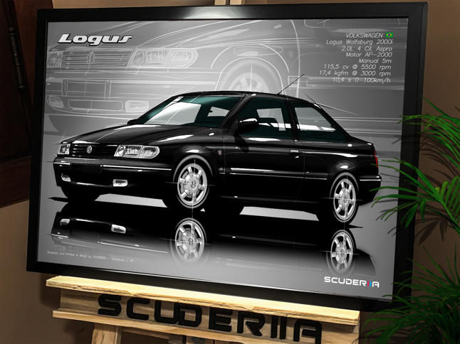 Thumbnail: QUADRO DECORATIVO VOLKSWAGEN LOGUS WOLFSBURG 2.0 8V - PERSPECTIVE AUTOLATINA SCUDERIIA