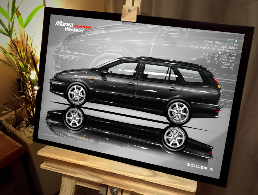 Miniatura: QUADRO DECORATIVO FIAT MAREA WEEKEND TURBO 2.0 20V - SIDE STREET