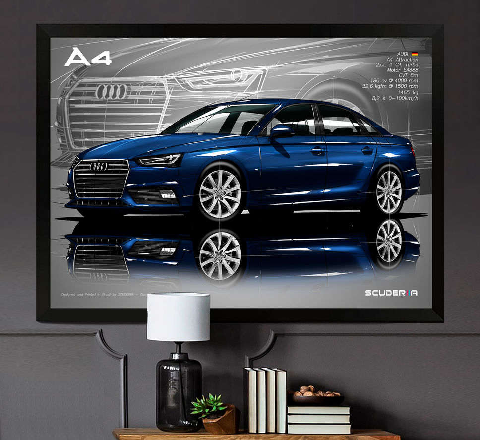 Miniatura: QUADRO DECORATIVO AUDI A4 SEDAN 2.0 ATTRACTION (B8) - 2013-2016 - PERSPEC