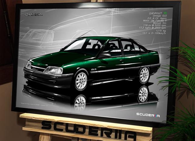 Miniatura: QUADRO DECORATIVO CHEVROLET OMEGA GLS 2.0 - PERSPECTIVE
