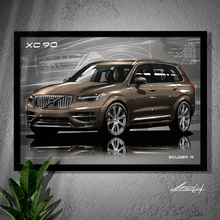 Miniatura: QUADRO DECORATIVO VOLVO XC90 INSCRIPTION 2017-2021 - PERSPECTIVE