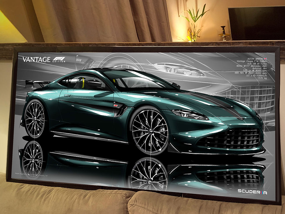 Thumbnail: QUADRO POSTER ASTON MARTIN VANTAGE COUPE F1 EDITION CARRO SCUDERIIA PERSPECTIVE