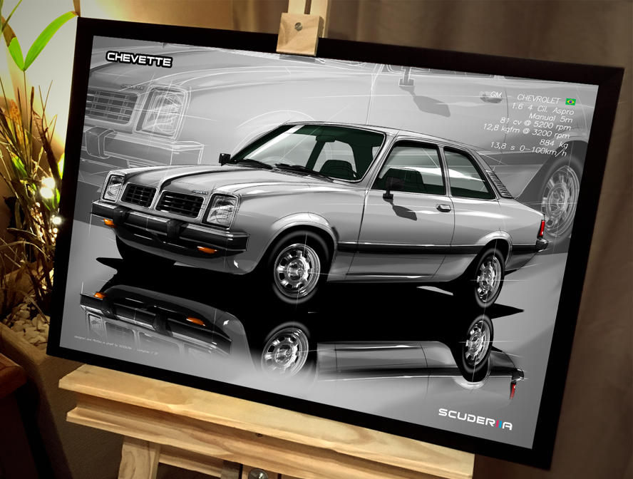 Thumbnail: QUADRO DECORATIVO CHEVROLET CHEVETTE COUPE (PONTIAC) - PERSPECTIVE