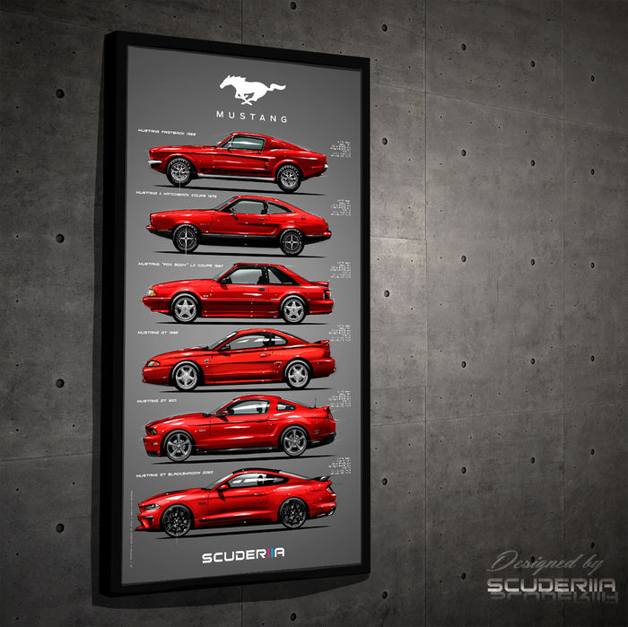 Miniatura: QUADRO DECORATIVO FORD MUSTANG GT EVOLUTION - LEGEND'S - WIDE 87x45cm