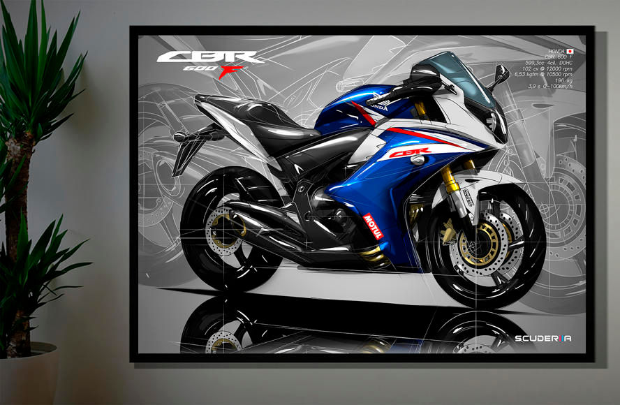 Thumbnail: QUADRO DECORATIVO HONDA CBR 650 F - PERSPECTIVE