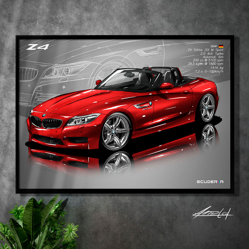 Thumbnail: QUADRO DECORATIVO BMW Z4 M SPORT E89 SDRIVE 20i E89 2.0 turbo - PERSPECTIVE