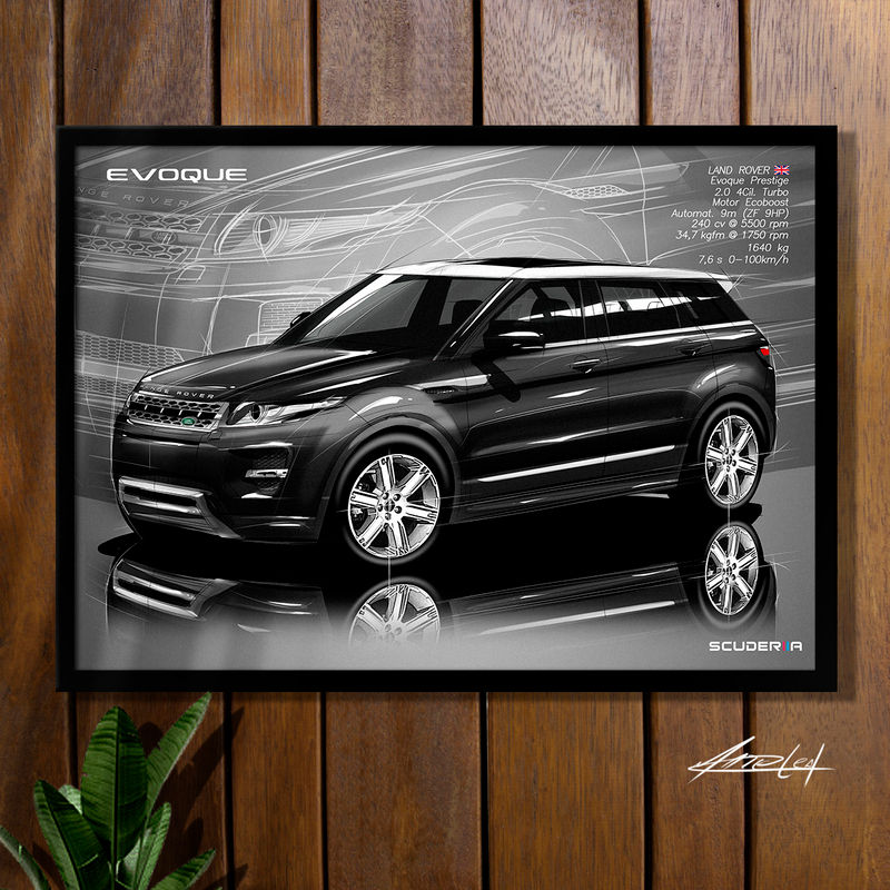 Miniatura: QUADRO DECORATIVO LAND ROVER RANGE ROVER EVOQUE PRESTIGE 2013-2017 - PERSPECTIVE