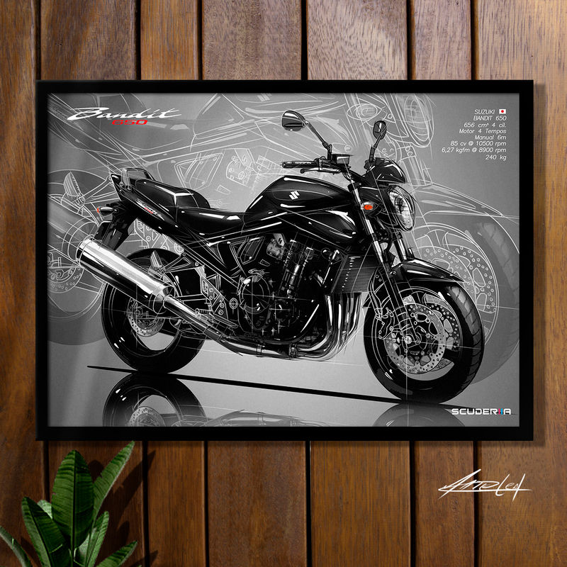 Miniatura: QUADRO DECORATIVO SUZUKI BANDIT 650 - PERSPECTIVE