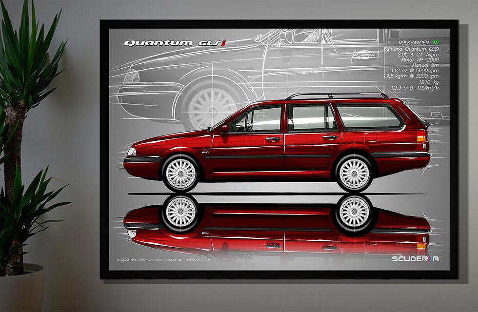 Miniatura: QUADRO DECORATIVO VOLKSWAGEN SANTANA QUANTUM 2.0 8V GLSi -SIDE STREET AP 2000