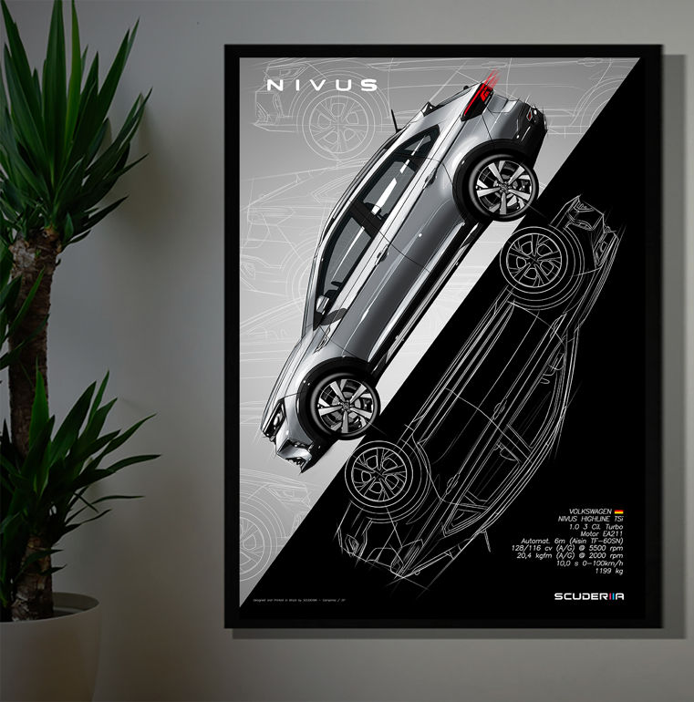 Miniatura: QUADRO DECORATIVO VOLKSWAGEN NIVUS HIGHLINE TSI 200  - GRADIENT STREET