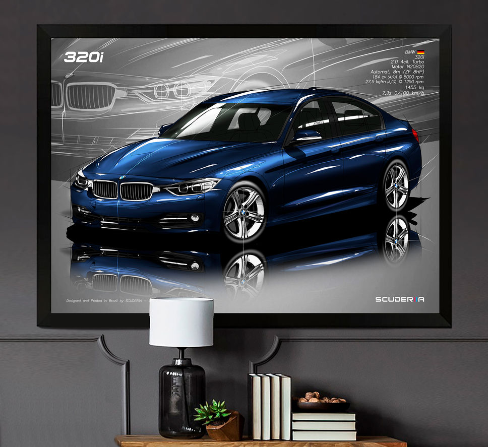 Miniatura: QUADRO DECORATIVO BMW 320i Sport GP 2.0 TURBO (F30) - PERSPECTIVE