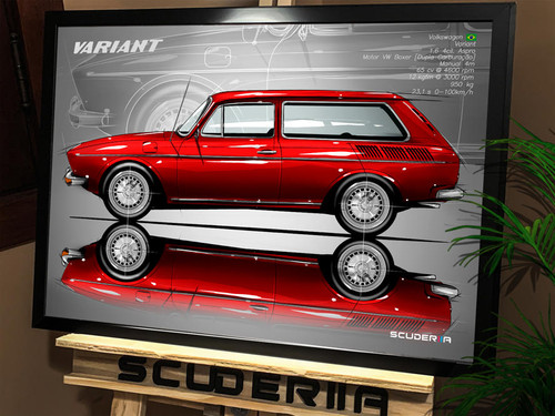 【V.W.P】The Phenomenon ART PANEL QUADRO DECORATIVO VOLKSWAGEN VARIANT 1.6 1972-1976 - SIDE STREET