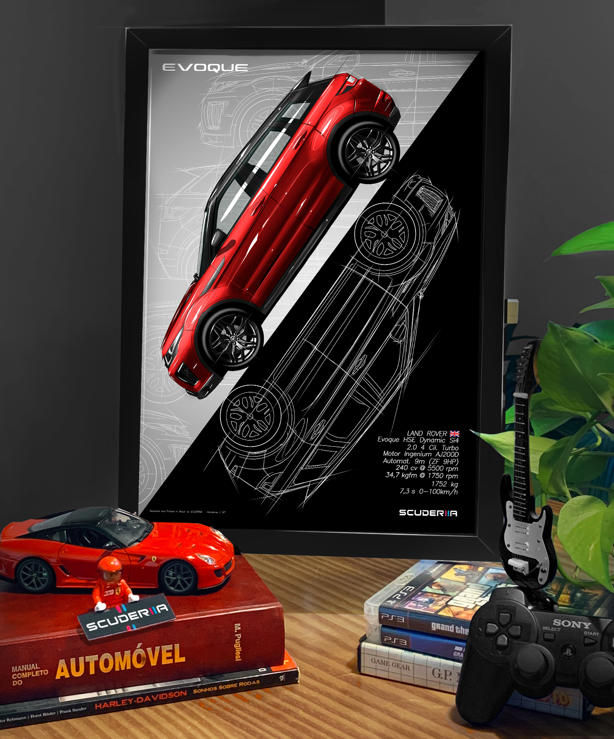 Thumbnail: QUADRO DECORATIVO LAND ROVER RANGE ROVER EVOQUE HSE 14-18 - GRADIENT STREET