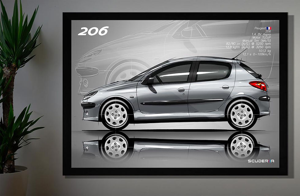 Thumbnail: QUADRO DECORATIVO PEUGEOT 206 1.4 4p - SIDE STREET