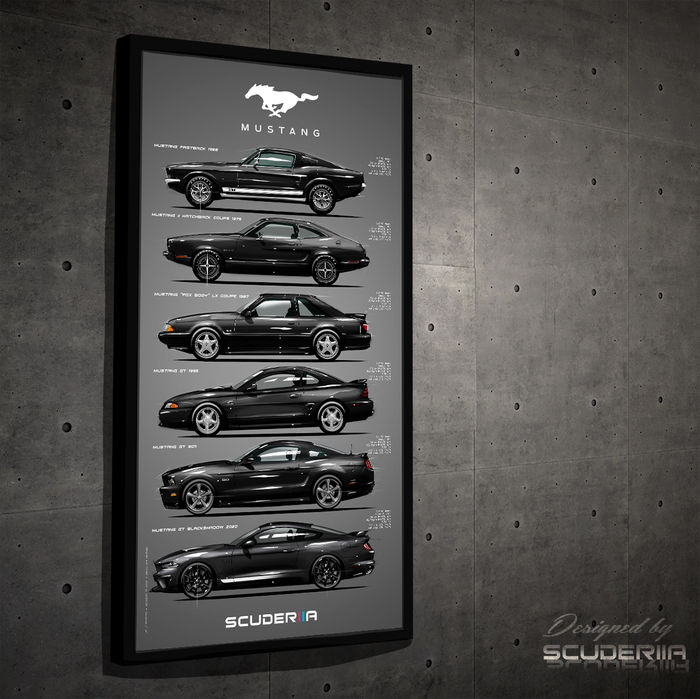 Miniatura: QUADRO DECORATIVO FORD MUSTANG GT EVOLUTION - LEGEND'S - WIDE 87x45cm