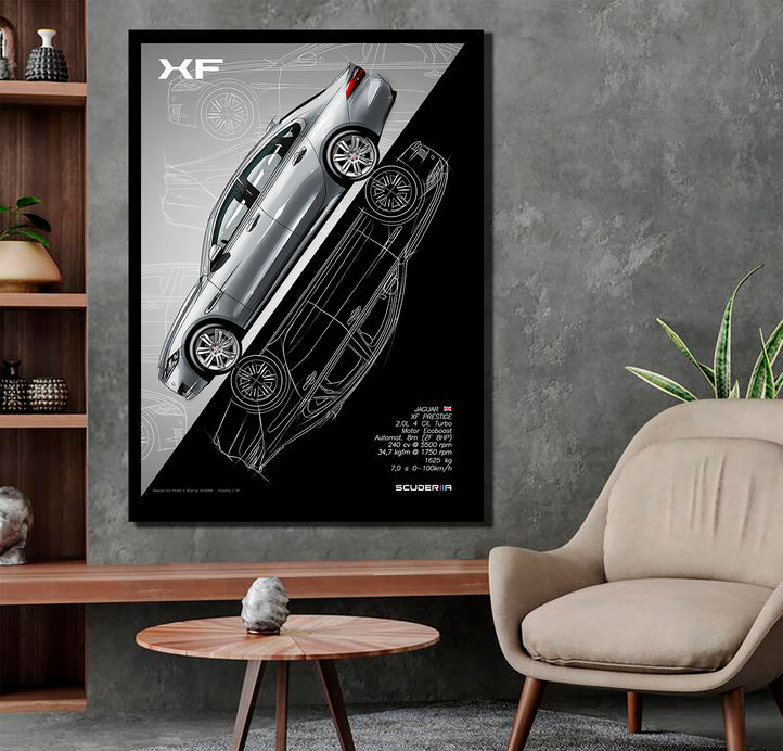 Miniatura: QUADRO DECORATIVO JAGUAR XF PRESTIGE 2.0 TURBO - GRADIENT STREET