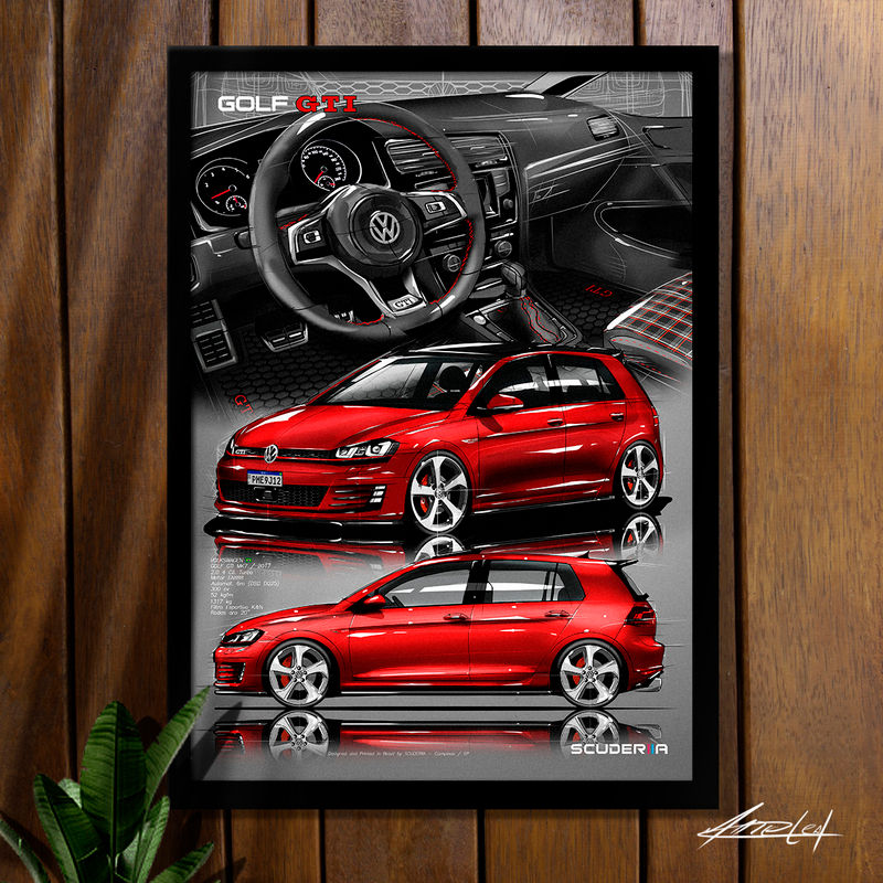 Thumbnail: QUADRO DO SEU CARRO NO ESTILO COMPOSITION II 3 VISTAS POSTER PERSONALIZADO PRESENTE