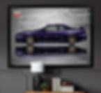 QUADRO DECORATIVO NISSAN SKYLINE GT-R R34 2.6 BITURBO 320cv - SIDE STREET