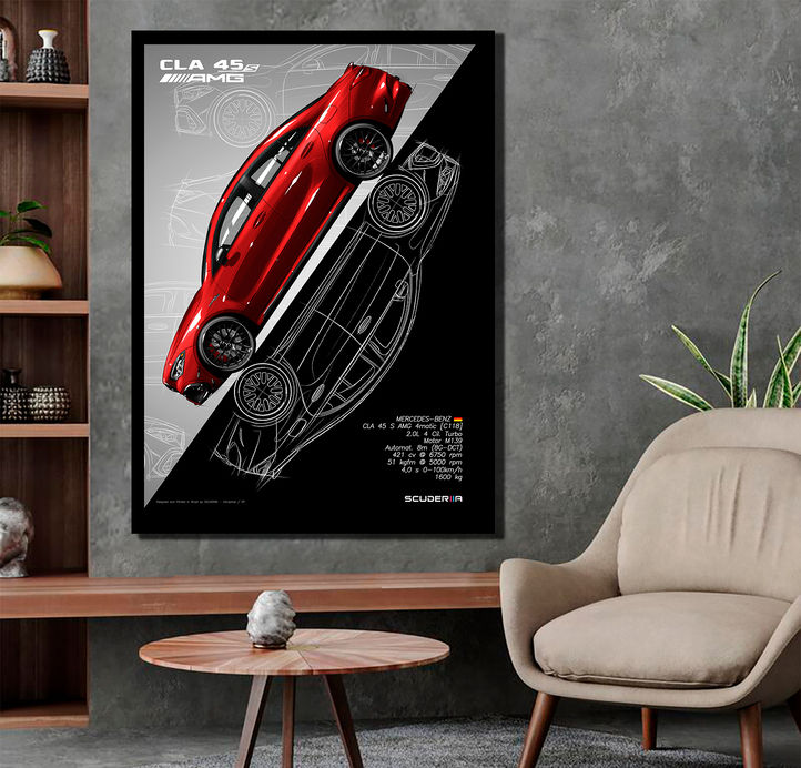 QUADRO DECORATIVO MERCEDES-BENZ CLA 45 S AMG C118 - GRADIENT STREET