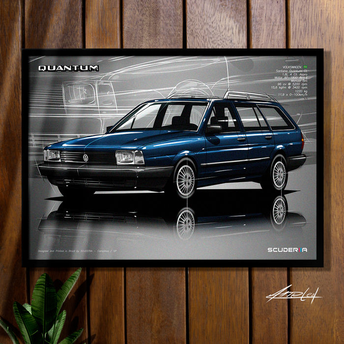 Miniatura: QUADRO DECORATIVO VOLKSWAGEN SANTANA QUANTUM CL 1.8 - PERSPECTIVE