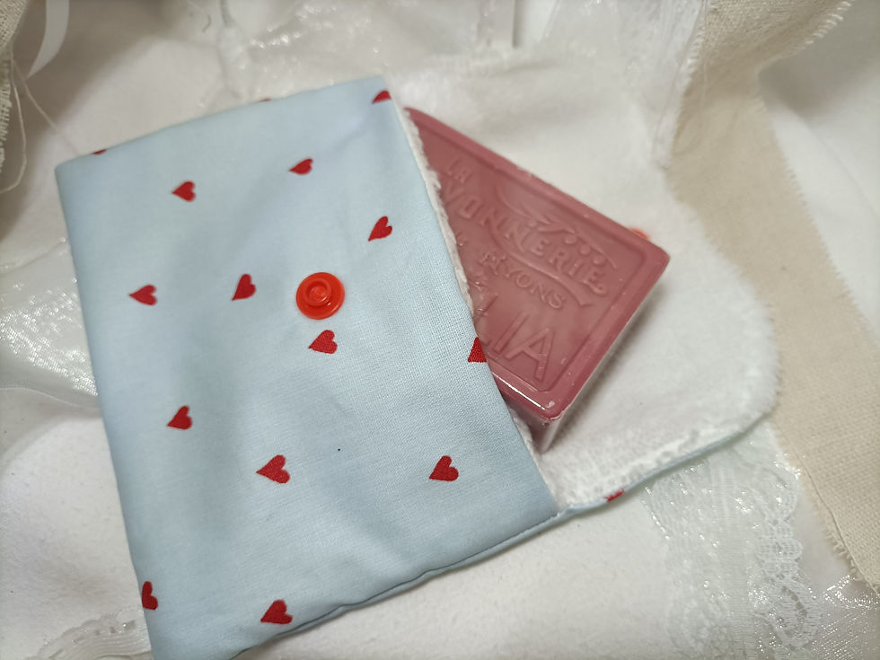 Miniature : Pochette pour savon ou shampooing cœur
