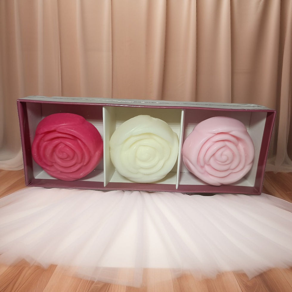  Coffret de 3 savons ROSE