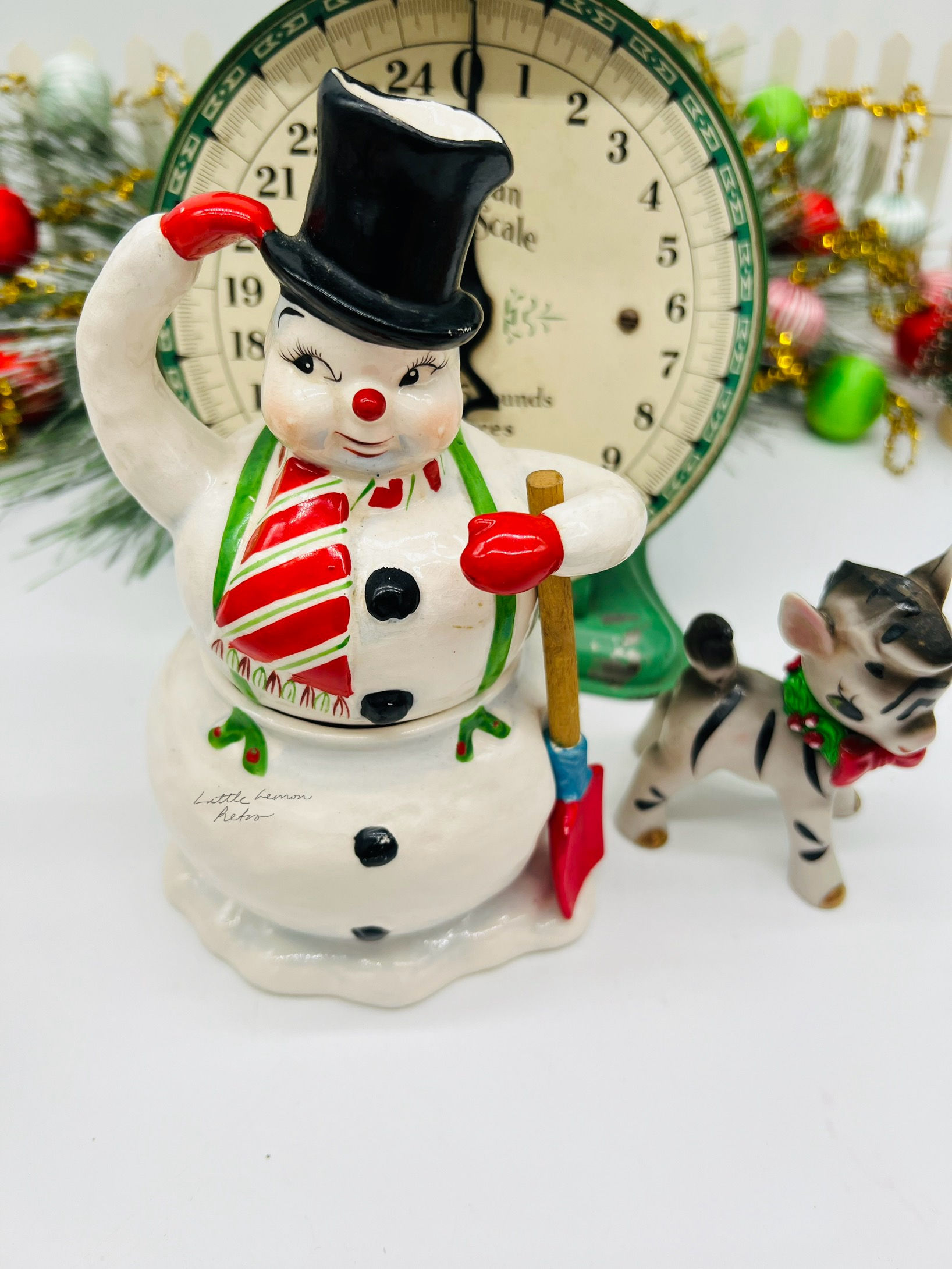 RESERVED FOR GRETCHYN Napco stacking snowman creamer/pitcher