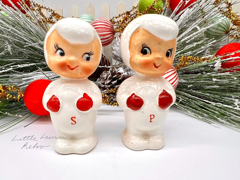 Holt Howard Snow Baby salt/pepper shakers 1950s