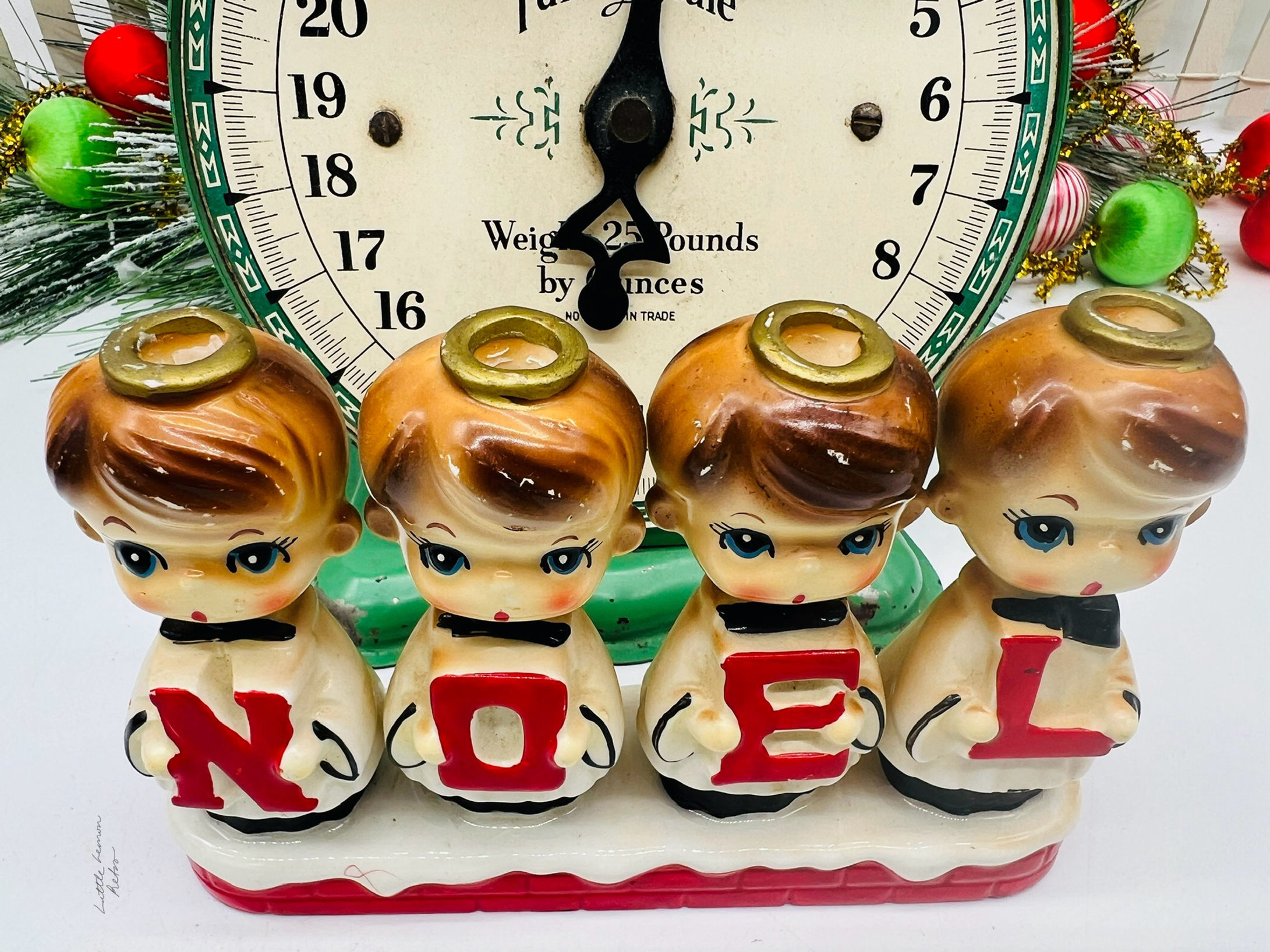 LAYAWAY #3 ERIN Christmas Capri Creations NOEL choir boys figurine candle holder