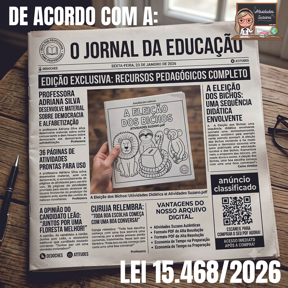 Miniatura: Sequência Didática A Eleição dos Bichos – Atividades de Interpretação, Democraci