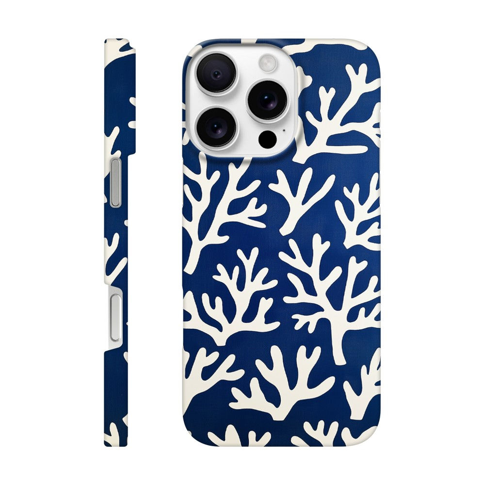 Blue and White Coral Iphone Cover | Coral Pattern Phone Case | Stylish &