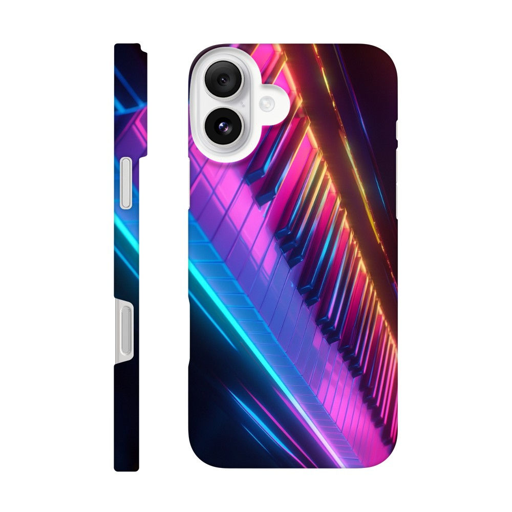 Neon Piano Keyboard iPhone Case - Colorful Music Design, Shockproof & Stylish
