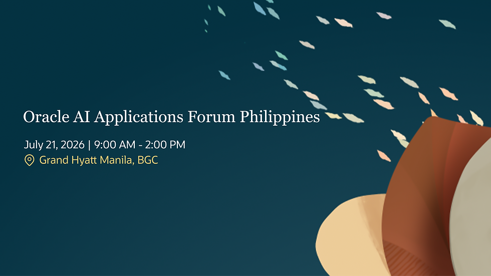 Oracle AI Applications Forum Philippines at Grand Hyatt Manila.