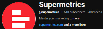 SuperMetrics YouTube Channel