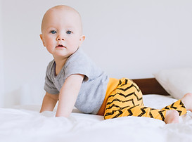 baby on bed