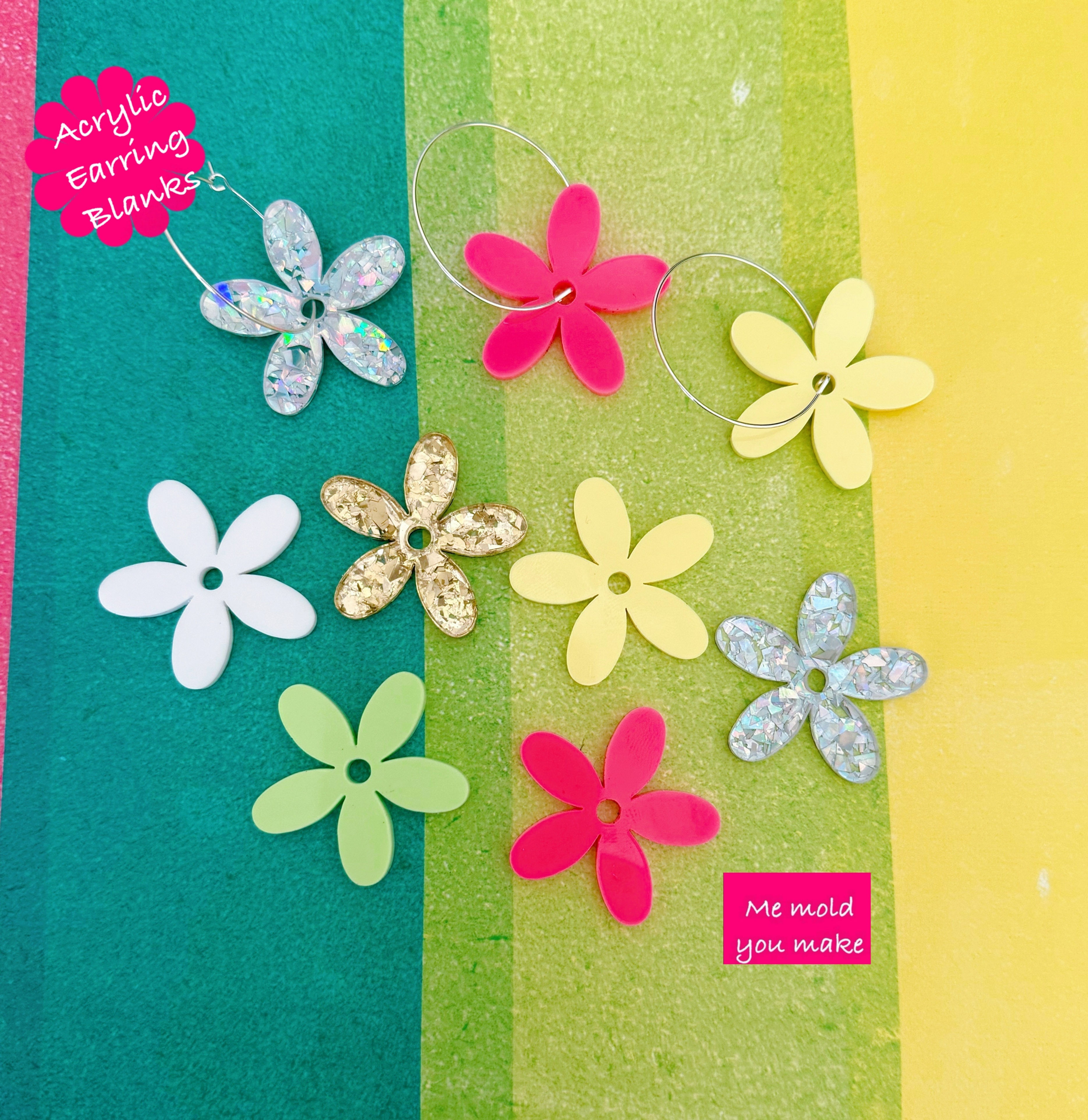 Acrylic laser cut earring blanks