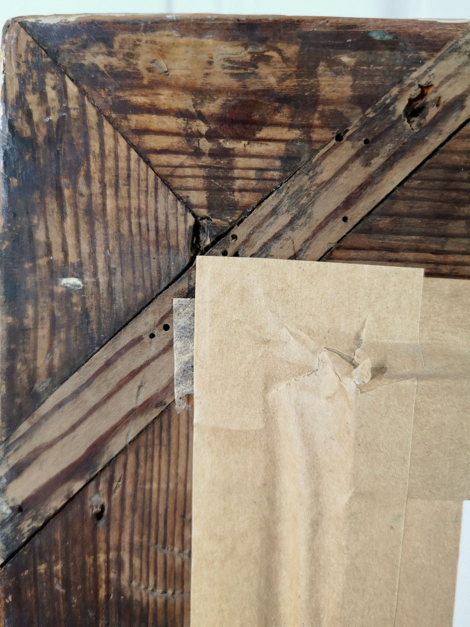 Thumbnail: detail (3) of verso of framed Braque etching