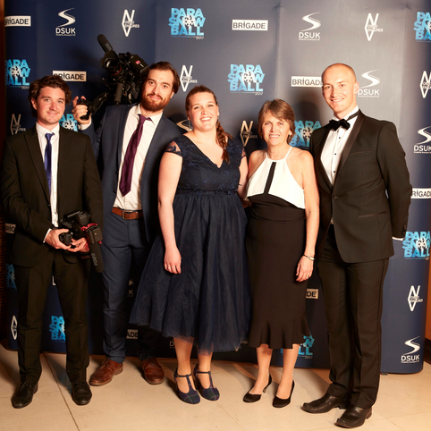 On the red carpet at the ParaSnowBall