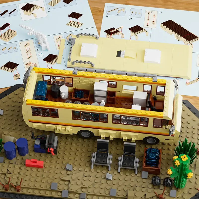 Technical Breaking Bad RV Adventure Camper Bus Car Model Building