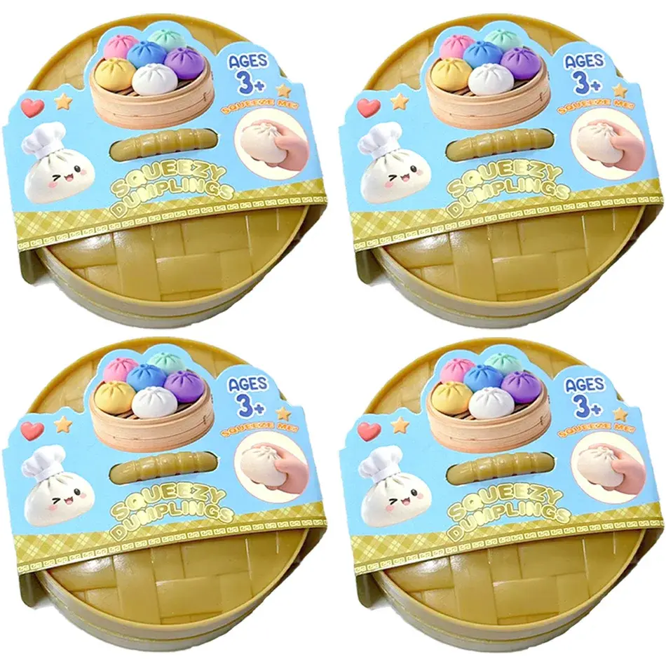 Colorful 6 Styles Glitter Dumpling Glitter Dumpling Squishy with Box