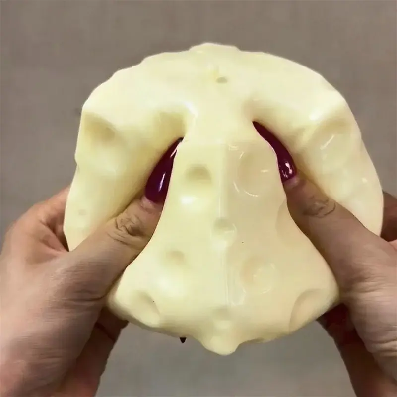 Jumbo Cheese Cube Stress Ball Big Cheese Shapeable Squeeze Ball