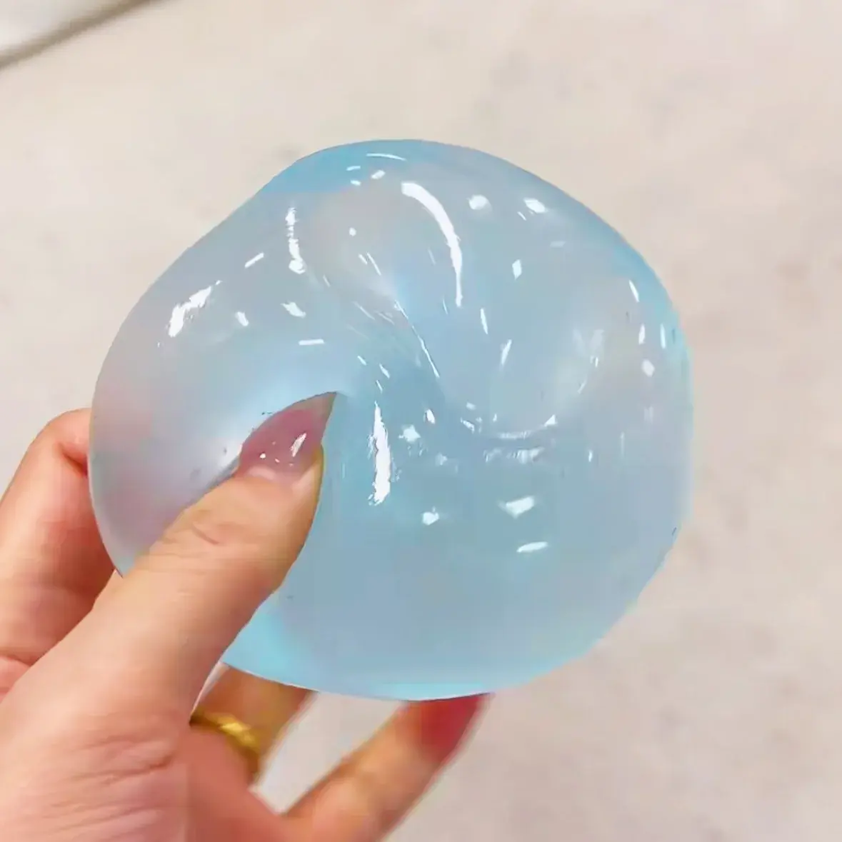 New Moldable Slow Rebound Blue Coconut Oil Handmade Squeezing Ball,
