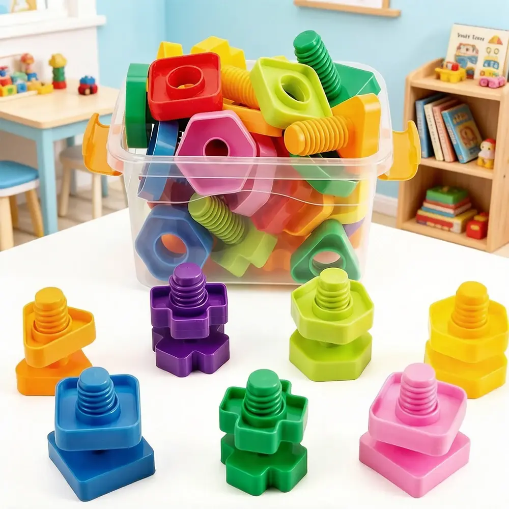 Screw Nut Building Blocks Educational DIY Assemble Toy for Kids
