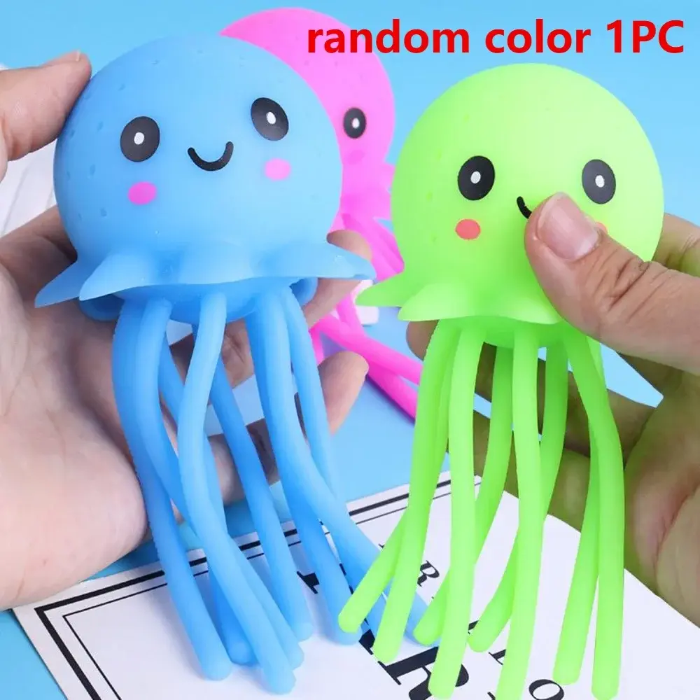 Baby Bath Toys Sponge Water Absorbing Octopus Squeezing Stress Relief