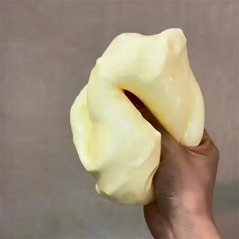 Jumbo Cheese Cube Stress Ball Big Cheese Shapeable Squeeze Ball